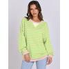 imageANRABESS Womens Striped Oversized Sweatshirts Crew Neck Long Sleeve Shirts Soft Color Block Pullover Top Fashion ClothingLight Yellow Green