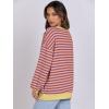 imageANRABESS Womens Striped Oversized Sweatshirts Crew Neck Long Sleeve Shirts Soft Color Block Pullover Top Fashion ClothingPurple Orange