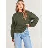 imageANRABESS Womens Sweatshirts Crewneck Fleece Oversized Pullover Sweater Spring Winter Cute Tops Teen Girls Preppy Clothes 2026Army Green