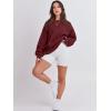 imageANRABESS Womens Sweatshirts Crewneck Fleece Oversized Pullover Sweater Spring Winter Cute Tops Teen Girls Preppy Clothes 2026Deep Red