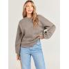 imageANRABESS Womens Sweatshirts Crewneck Fleece Oversized Pullover Sweater Spring Winter Cute Tops Teen Girls Preppy Clothes 2026Khaki Brown