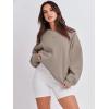 imageANRABESS Womens Sweatshirts Crewneck Fleece Oversized Pullover Sweater Spring Winter Cute Tops Teen Girls Preppy Clothes 2026Khaki Brown