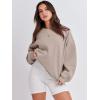 imageANRABESS Womens Sweatshirts Crewneck Fleece Oversized Pullover Sweater Spring Winter Cute Tops Teen Girls Preppy Clothes 2026Light Khaki