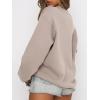 imageANRABESS Womens Sweatshirts Crewneck Fleece Oversized Pullover Sweater Spring Winter Cute Tops Teen Girls Preppy Clothes 2026Light Khaki