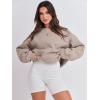 imageANRABESS Womens Sweatshirts Crewneck Fleece Oversized Pullover Sweater Spring Winter Cute Tops Teen Girls Preppy Clothes 2026Light Khaki