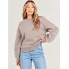 imageANRABESS Womens Sweatshirts Crewneck Fleece Oversized Pullover Sweater Spring Winter Cute Tops Teen Girls Preppy Clothes 2026Light Khaki