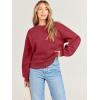 imageANRABESS Womens Sweatshirts Crewneck Fleece Oversized Pullover Sweater Spring Winter Cute Tops Teen Girls Preppy Clothes 2026Red