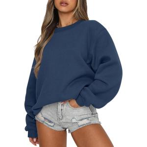 imageANRABESS Womens Sweatshirts Crewneck Fleece Oversized Pullover Sweater Spring Winter Cute Tops Teen Girls Preppy Clothes 2026Dusty Blue