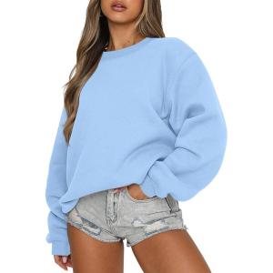 imageANRABESS Womens Sweatshirts Crewneck Fleece Oversized Pullover Sweater Spring Winter Cute Tops Teen Girls Preppy Clothes 2026Light Blue