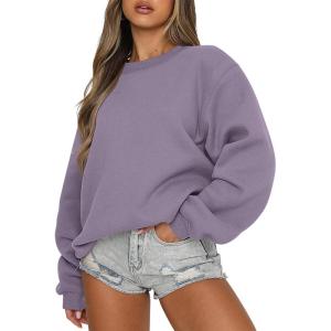 imageANRABESS Womens Sweatshirts Crewneck Fleece Oversized Pullover Sweater Spring Winter Cute Tops Teen Girls Preppy Clothes 2026Purple