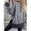 imageANRABESS Women Oversized Sweatshirts Thumbhole Long Sleeve Hoodies Shirts 2025 Fall Side Slit Pullover Top Teen Y2k OutfitsGrey Bluestriped