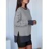 imageANRABESS Women Oversized Sweatshirts Thumbhole Long Sleeve Hoodies Shirts 2025 Fall Side Slit Pullover Top Teen Y2k OutfitsGrey Bluestriped