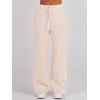 imageANRABESS Womens 2 Piece Outfits Half Zip Sweatshirt amp Wide Leg Pants Airport Travel Lounge Matching Sets Sweatsuits ClothingApricot