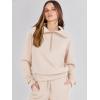 imageANRABESS Womens 2 Piece Outfits Half Zip Sweatshirt amp Wide Leg Pants Airport Travel Lounge Matching Sets Sweatsuits ClothingApricot