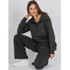 imageANRABESS Womens 2 Piece Outfits Half Zip Sweatshirt amp Wide Leg Pants Airport Travel Lounge Matching Sets Sweatsuits ClothingBlack