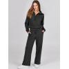 imageANRABESS Womens 2 Piece Outfits Half Zip Sweatshirt amp Wide Leg Pants Airport Travel Lounge Matching Sets Sweatsuits ClothingBlack