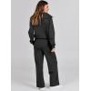 imageANRABESS Womens 2 Piece Outfits Half Zip Sweatshirt amp Wide Leg Pants Airport Travel Lounge Matching Sets Sweatsuits ClothingBlack