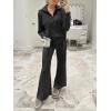imageANRABESS Womens 2 Piece Outfits Half Zip Sweatshirt amp Wide Leg Pants Airport Travel Lounge Matching Sets Sweatsuits ClothingBlack