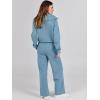 imageANRABESS Womens 2 Piece Outfits Half Zip Sweatshirt amp Wide Leg Pants Airport Travel Lounge Matching Sets Sweatsuits ClothingBlue