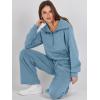 imageANRABESS Womens 2 Piece Outfits Half Zip Sweatshirt amp Wide Leg Pants Airport Travel Lounge Matching Sets Sweatsuits ClothingBlue