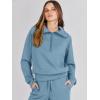 imageANRABESS Womens 2 Piece Outfits Half Zip Sweatshirt amp Wide Leg Pants Airport Travel Lounge Matching Sets Sweatsuits ClothingBlue