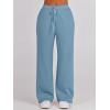imageANRABESS Womens 2 Piece Outfits Half Zip Sweatshirt amp Wide Leg Pants Airport Travel Lounge Matching Sets Sweatsuits ClothingBlue