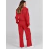 imageANRABESS Womens 2 Piece Outfits Half Zip Sweatshirt amp Wide Leg Pants Airport Travel Lounge Matching Sets Sweatsuits ClothingBright Red
