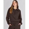 imageANRABESS Womens 2 Piece Outfits Half Zip Sweatshirt amp Wide Leg Pants Airport Travel Lounge Matching Sets Sweatsuits ClothingCoffee