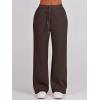 imageANRABESS Womens 2 Piece Outfits Half Zip Sweatshirt amp Wide Leg Pants Airport Travel Lounge Matching Sets Sweatsuits ClothingCoffee