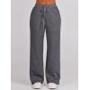 imageANRABESS Womens 2 Piece Outfits Half Zip Sweatshirt amp Wide Leg Pants Airport Travel Lounge Matching Sets Sweatsuits ClothingDark Grey