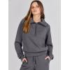 imageANRABESS Womens 2 Piece Outfits Half Zip Sweatshirt amp Wide Leg Pants Airport Travel Lounge Matching Sets Sweatsuits ClothingDark Grey