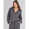 imageANRABESS Womens 2 Piece Outfits Half Zip Sweatshirt amp Wide Leg Pants Airport Travel Lounge Matching Sets Sweatsuits ClothingDark Grey