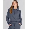 imageANRABESS Womens 2 Piece Outfits Half Zip Sweatshirt amp Wide Leg Pants Airport Travel Lounge Matching Sets Sweatsuits ClothingGray