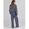imageANRABESS Womens 2 Piece Outfits Half Zip Sweatshirt amp Wide Leg Pants Airport Travel Lounge Matching Sets Sweatsuits ClothingGray