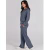 imageANRABESS Womens 2 Piece Outfits Half Zip Sweatshirt amp Wide Leg Pants Airport Travel Lounge Matching Sets Sweatsuits ClothingGray