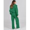 imageANRABESS Womens 2 Piece Outfits Half Zip Sweatshirt amp Wide Leg Pants Airport Travel Lounge Matching Sets Sweatsuits ClothingGreen