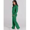 imageANRABESS Womens 2 Piece Outfits Half Zip Sweatshirt amp Wide Leg Pants Airport Travel Lounge Matching Sets Sweatsuits ClothingGreen