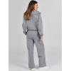 imageANRABESS Womens 2 Piece Outfits Half Zip Sweatshirt amp Wide Leg Pants Airport Travel Lounge Matching Sets Sweatsuits ClothingGrey