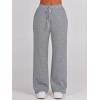 imageANRABESS Womens 2 Piece Outfits Half Zip Sweatshirt amp Wide Leg Pants Airport Travel Lounge Matching Sets Sweatsuits ClothingGrey