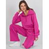 imageANRABESS Womens 2 Piece Outfits Half Zip Sweatshirt amp Wide Leg Pants Airport Travel Lounge Matching Sets Sweatsuits ClothingHot Pink