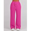 imageANRABESS Womens 2 Piece Outfits Half Zip Sweatshirt amp Wide Leg Pants Airport Travel Lounge Matching Sets Sweatsuits ClothingHot Pink