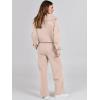 imageANRABESS Womens 2 Piece Outfits Half Zip Sweatshirt amp Wide Leg Pants Airport Travel Lounge Matching Sets Sweatsuits ClothingKhaki