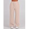 imageANRABESS Womens 2 Piece Outfits Half Zip Sweatshirt amp Wide Leg Pants Airport Travel Lounge Matching Sets Sweatsuits ClothingKhaki