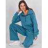 imageANRABESS Womens 2 Piece Outfits Half Zip Sweatshirt amp Wide Leg Pants Airport Travel Lounge Matching Sets Sweatsuits ClothingLake Blue