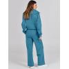 imageANRABESS Womens 2 Piece Outfits Half Zip Sweatshirt amp Wide Leg Pants Airport Travel Lounge Matching Sets Sweatsuits ClothingLake Blue