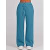 imageANRABESS Womens 2 Piece Outfits Half Zip Sweatshirt amp Wide Leg Pants Airport Travel Lounge Matching Sets Sweatsuits ClothingLake Blue