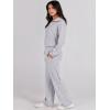 imageANRABESS Womens 2 Piece Outfits Half Zip Sweatshirt amp Wide Leg Pants Airport Travel Lounge Matching Sets Sweatsuits ClothingLight Grey