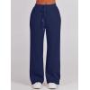 imageANRABESS Womens 2 Piece Outfits Half Zip Sweatshirt amp Wide Leg Pants Airport Travel Lounge Matching Sets Sweatsuits ClothingNavy Blue