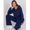 imageANRABESS Womens 2 Piece Outfits Half Zip Sweatshirt amp Wide Leg Pants Airport Travel Lounge Matching Sets Sweatsuits ClothingNavy Blue