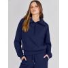 imageANRABESS Womens 2 Piece Outfits Half Zip Sweatshirt amp Wide Leg Pants Airport Travel Lounge Matching Sets Sweatsuits ClothingNavy Blue